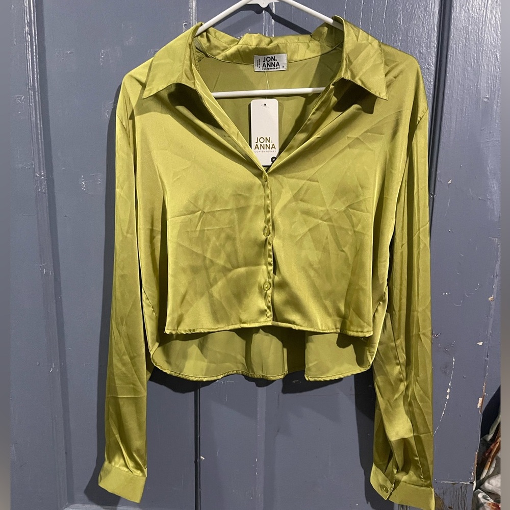 Jon & Anna Chartreuse Button Down Shirt